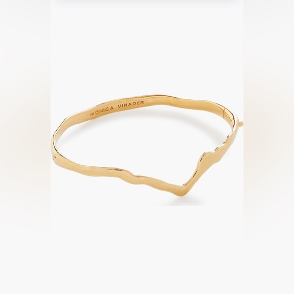 MONICA VINADER Amy Powney Wishbone Bangle 18k Gold Vermeil, Small, $298 - Picture 5 of 9